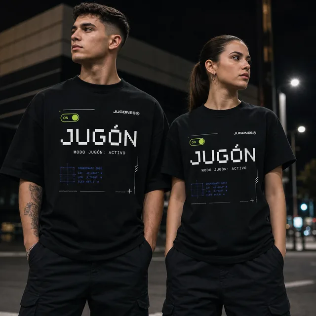 Campaña Aura 01: camiseta Modo Jugón llevada en los dos cortes, jugón y jugona
