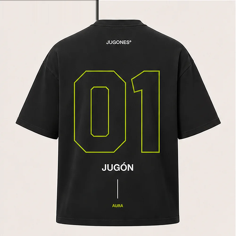 Camiseta Aura Minimal, corte jugón, vista trasera
