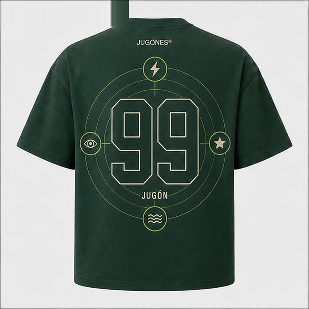 Camiseta Estadísticas, corte jugón, vista trasera