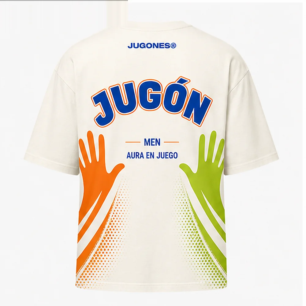 Camiseta Palmas Arriba, corte jugón, vista trasera